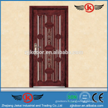 JK-A9039 porte extérieure en acier d&#39;occasion avec design blindé en bois à vendre
